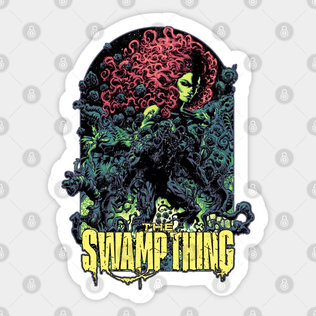 Monster Swamp Thing Sticker by OrcaDeep